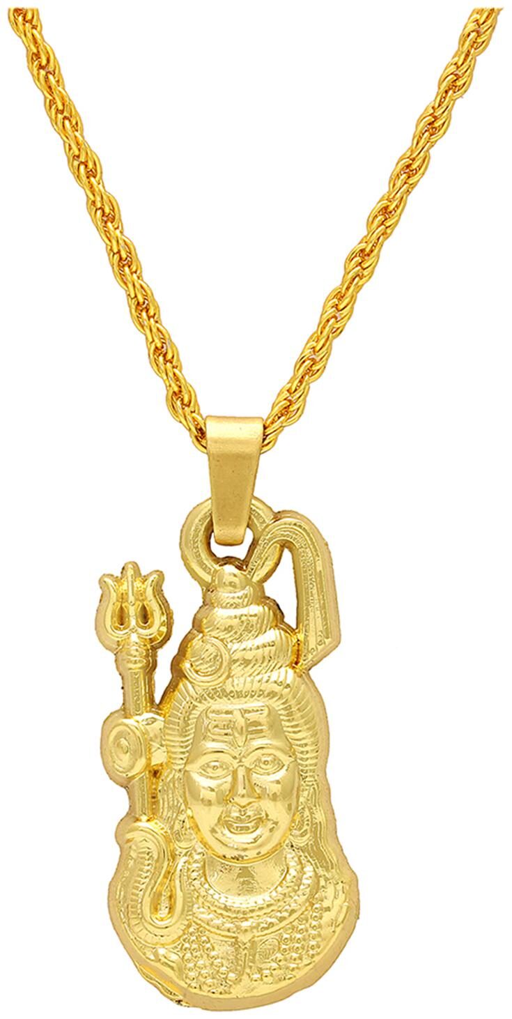 

Missmister Gold Plated Shiva Mahadev Bholenath Chain Pendant Necklace Jewellery