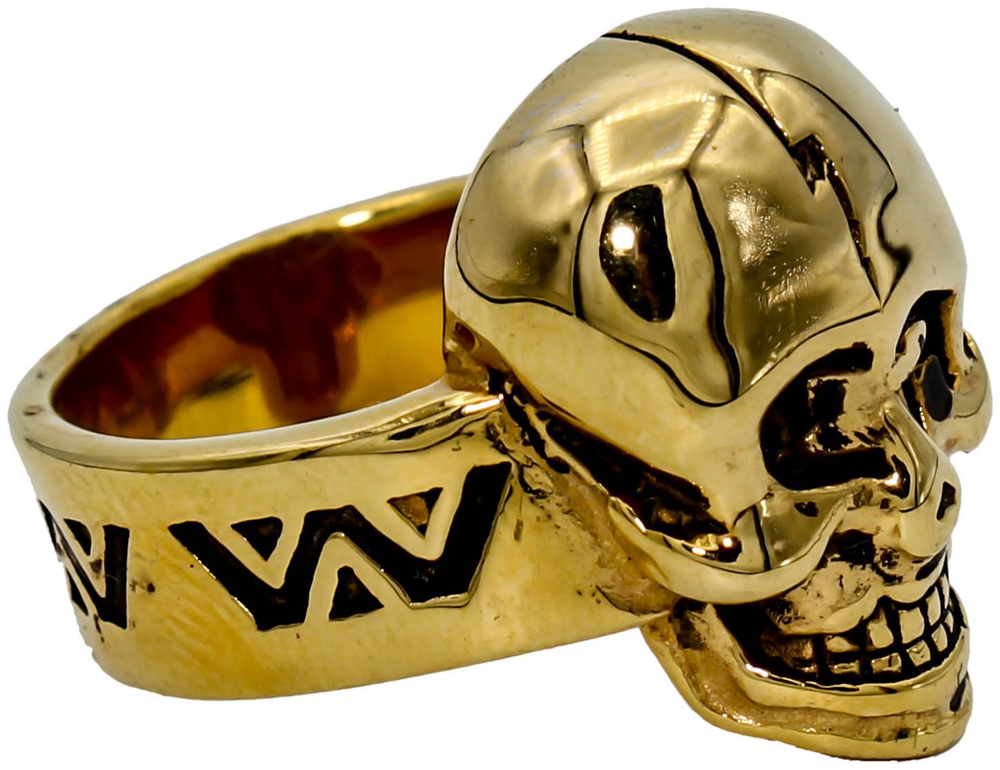 

MissMister Gold plated Skeleton Skull PHANTOM design Stylish finger Ring Men Fashion