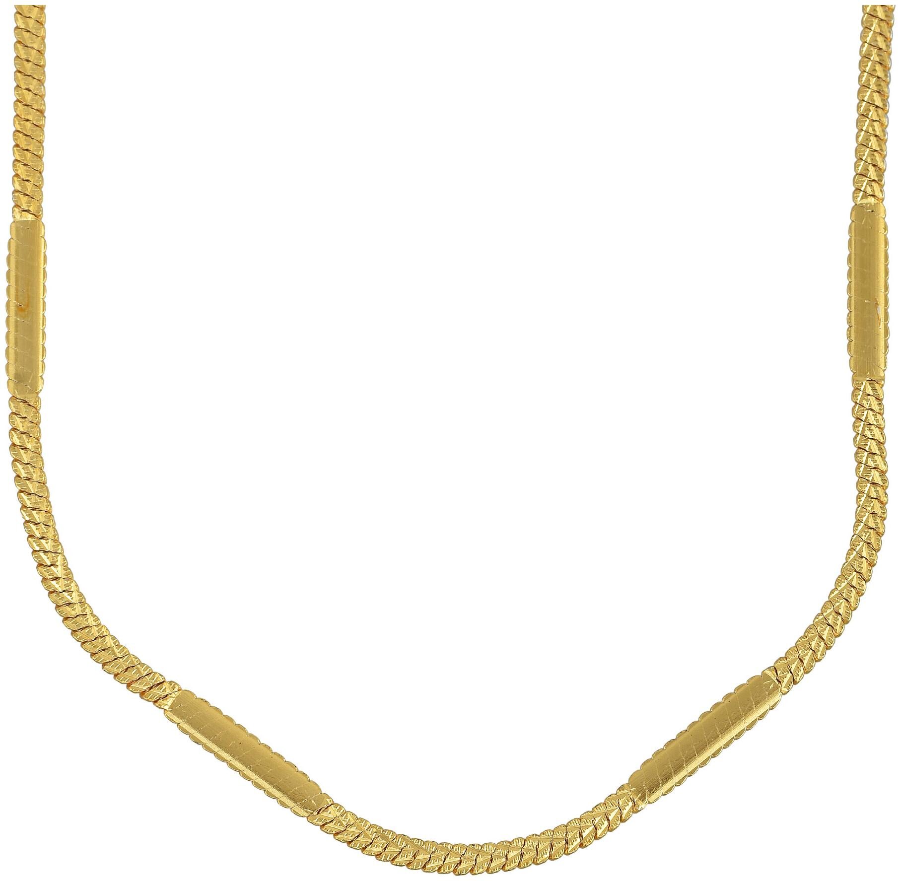 

MissMister Gold Plated Flat with bar Look Design Latest Fashion Chain Men Women