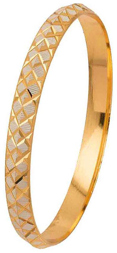 

MissMister Gold Finish Criss Cross Design Kada in Brass
