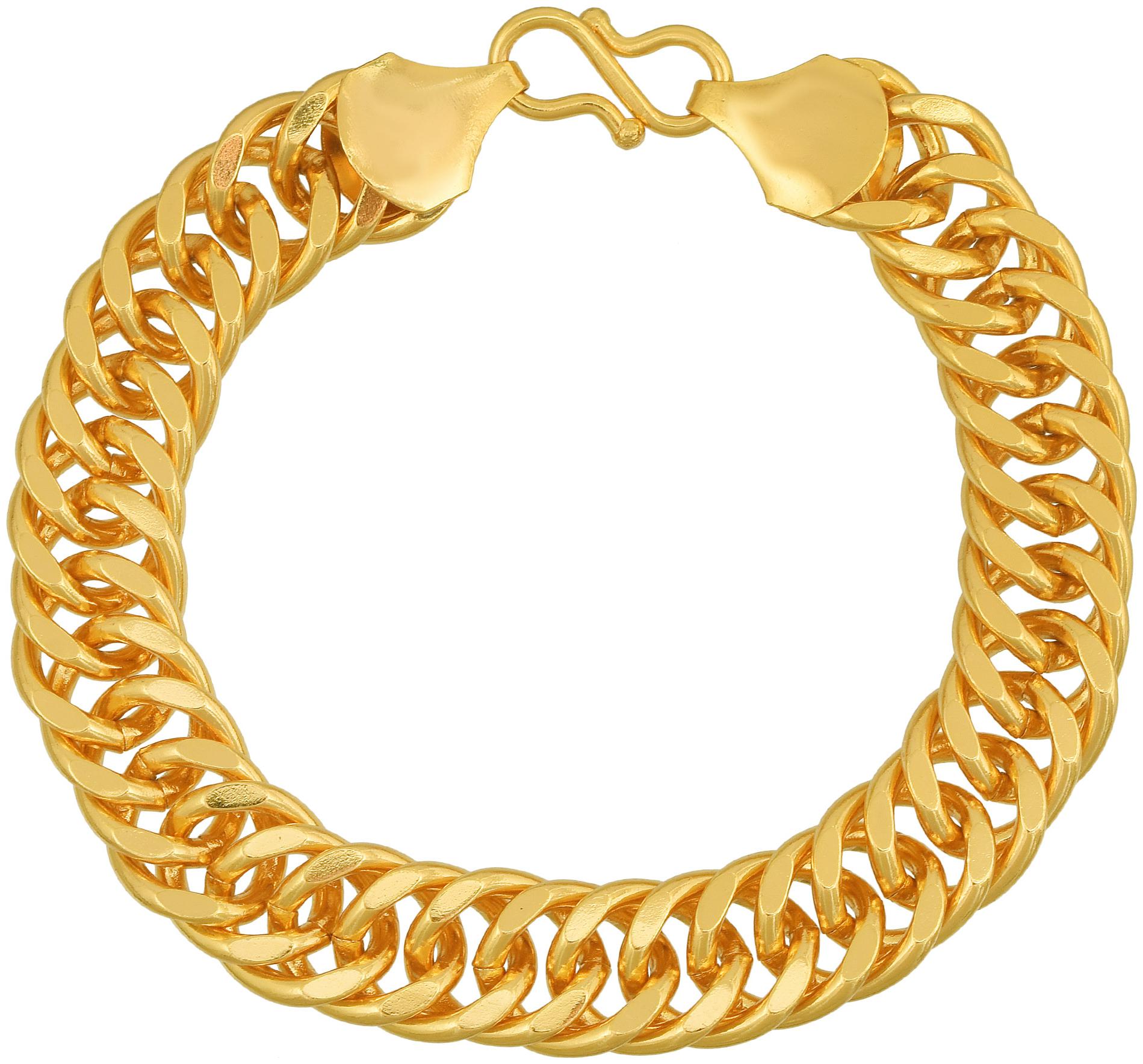 

MissMister Gold Plated Cross Link Bracelet Heavy