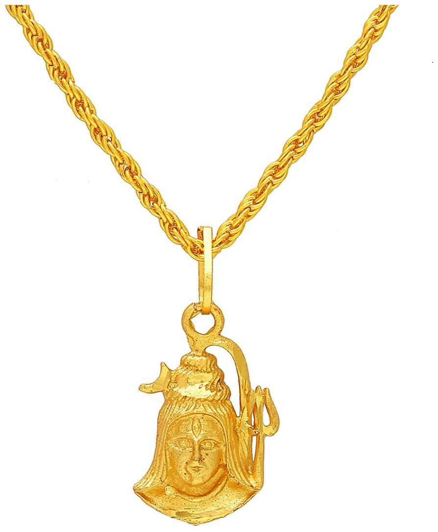 

Missmister Gold Plated Shiva Mahadev Bholenath Chain Pendant Necklace Jewellery