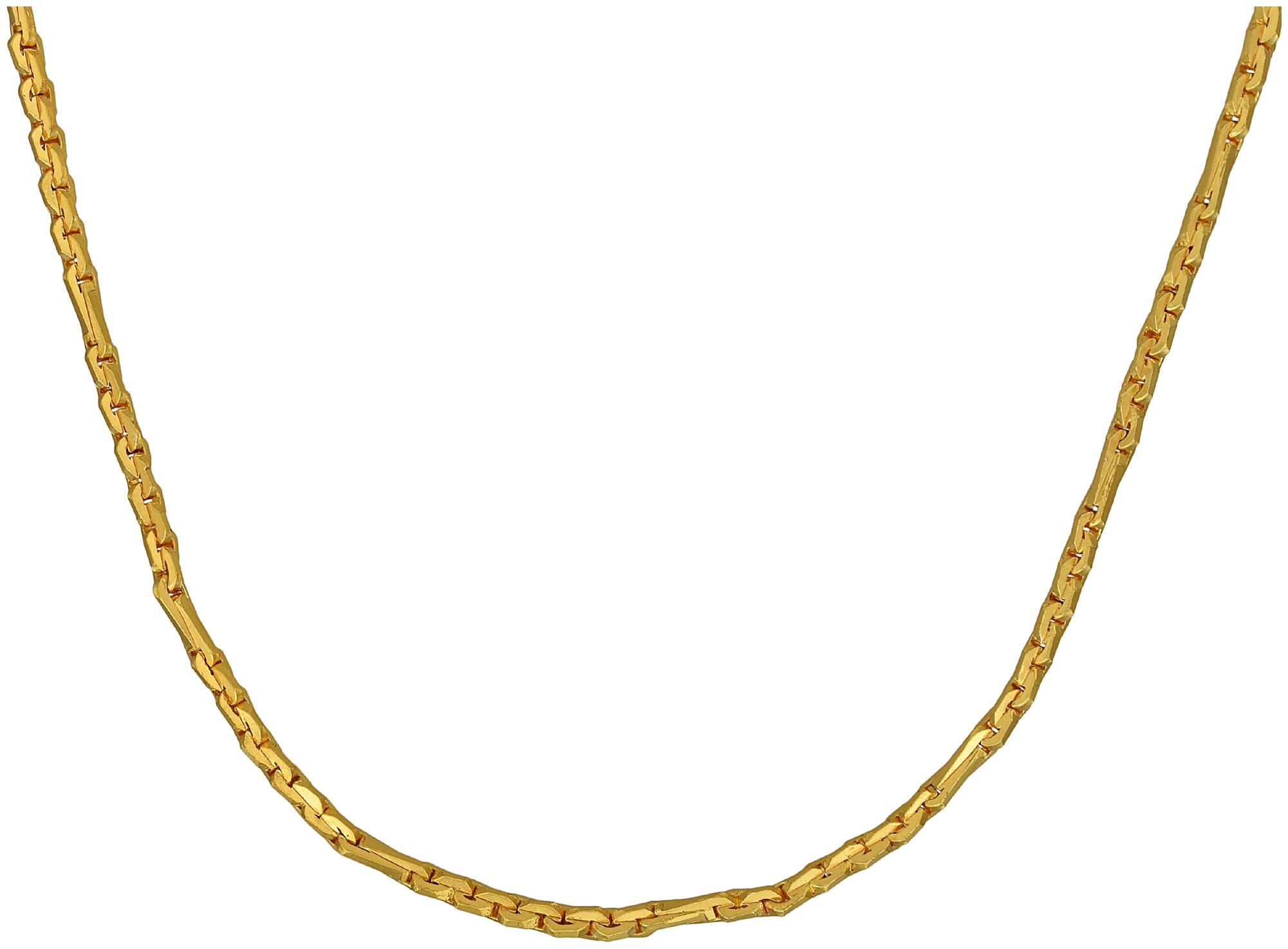 

MissMister Gold Plated Bar and Links Design 24 inch Long Chain Men Women Fashion