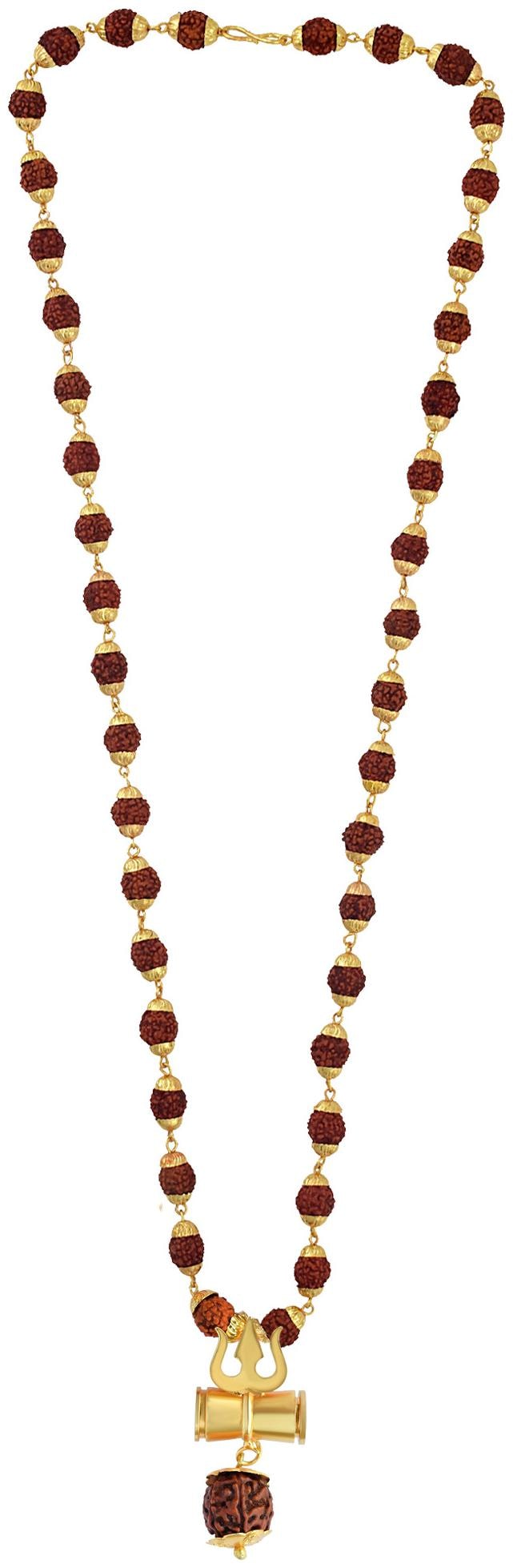 

MissMister Rudraksh Openable Brass Damru Fashion Necklace
