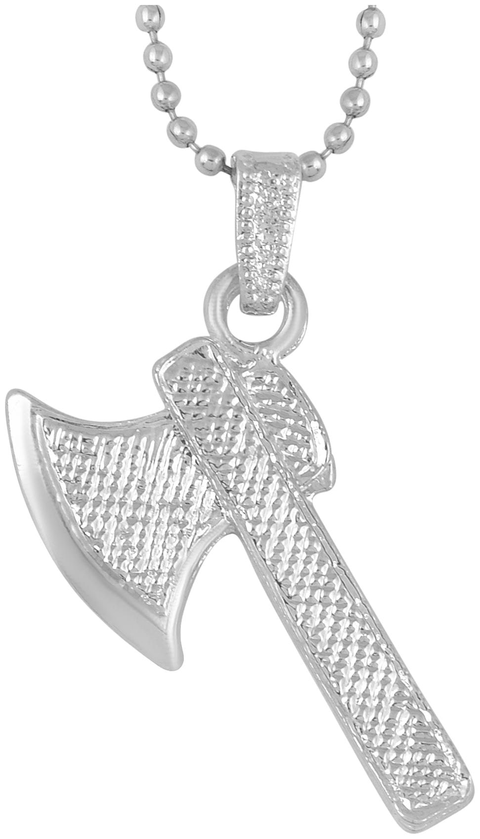 

MissMister Silver plated Axe (Kulhadi) Fashion pendant Men Macho stylish