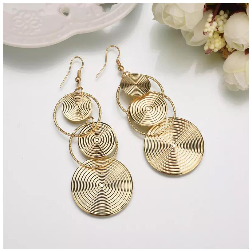 

Mizorri Hyperbolic Geometric Hollow Circle Dangle Earring