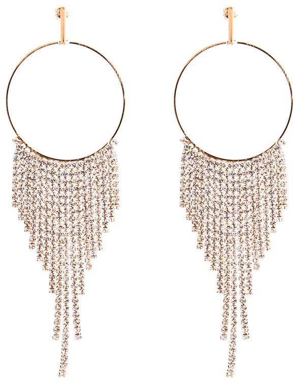

Mizorri New fashion tassel pendant big circle earrings