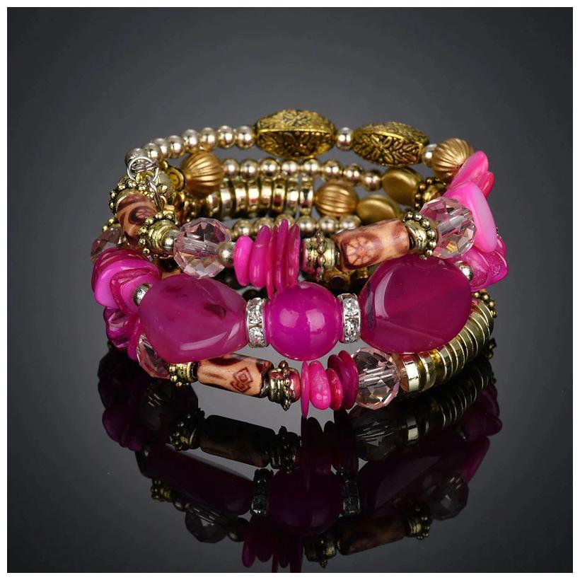 

MIZORRI Reto Multilayed Beaded Winding Bracelet