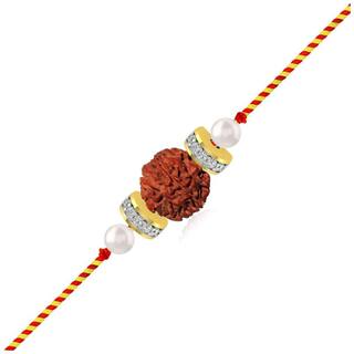 MJR COMBO of  1 Rakhi / Rakhi for Brother with Rakhi Card & Roli Chawal