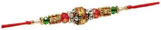 MJR COMBO of  1 Rakhi / Rakhi for Brother with Rakhi Card & Roli Chawal
