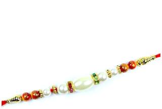 MJR COMBO of  1 Rakhi / Rakhi for Brother with Rakhi Card & Roli Chawal