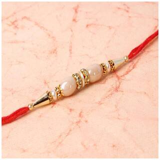 MJR COMBO of  1 Rakhi / Rakhi for Brother with Rakhi Card & Roli Chawal