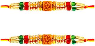 MJR COMBO of  2 Rakhi / Rakhi for Brother with Rakhi Card & Roli Chawal