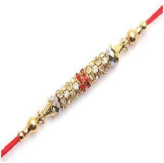 MJR COMBO of  1 Rakhi / Rakhi for Brother with Rakhi Card & Roli Chawal