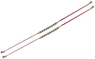 MJR COMBO of  2 Rakhi /  Rakhi Gift for Brother with Rakhi Card & Roli Chawal / Pearl / Crystal rakhi