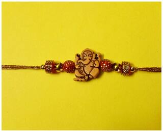 MJR COMBO of  1 Rakhi / Rakhi for Brother with Rakhi Card & Roli Chawal