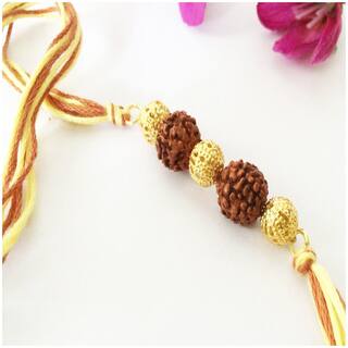 MJR COMBO of  1 Rakhi / Rakhi for Brother with Rakhi Card & Roli Chawal