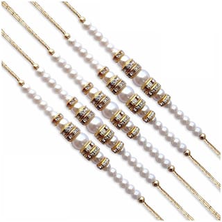 Mjr pack of 5 Scented Rakhi with Roli Chawal & Rakhi Card