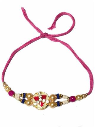 MJR Rakshabandhan Exclusive Rakhi -(Pack of 1) with Rakhi Card, Roli Chawal