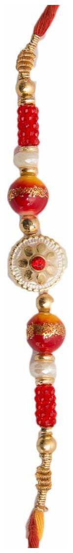 MJR Rakshabandhan Exclusive Rakhi -(Pack of 1) with Rakhi Card, Roli Chawal
