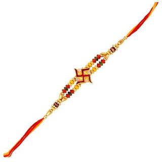 MJR Set of 1 Rakhi / Rakhi for Brother with Rakhi Card & Roli Chawal