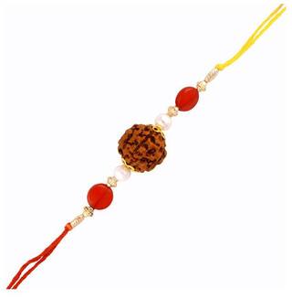 MJR Set of 1 Rakhi / Rakhi for Bhabhi with  Roli Chawal
