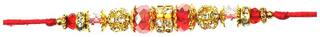 MJR Set of 1 Rakhi / Rakhi for Brother with Rakhi Card & Roli Chawal