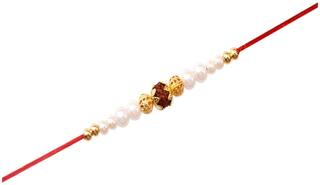 MJR Set of  1 Rakhi for Brother / Bhaiya / Bhabhi with Rakhi Card & Roli Chawal -mjr91