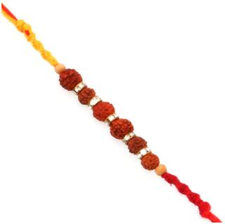 MJR Set of 1 Rakhi / Rakhi for Bhabhi with  Roli Chawal