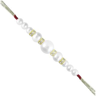 MJR Set of  1 Rakhi for Brother / Bhaiya / Bhabhi with Rakhi Card & Roli Chawal -mjr90