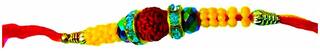 MJR Set of 1 Rakhi / Rakhi for Brother with Rakhi Card & Roli Chawal