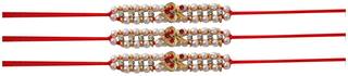 MJR Set of 3 Rakhi / Rakhi for Brother with Rakhi Card & Roli Chawal