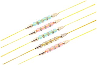 MJR Set of  5 Designer Rakhi for Rakshabandhan with Rakhi Card & Roli Chawal