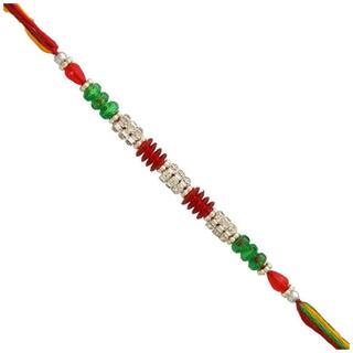 MJR Traditional Designer Rakhi Set for Brother | Rakhi Combo (Roli, Chawal, Mishri) -22