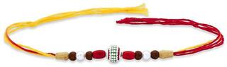 MJR Traditional Designer Rakhi Set for Brother | Rakhi Combo (Roli, Chawal, Mishri) -67