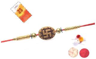 MJR Traditional Designer Rakhi Set for Brother | Rakhi Combo (Roli, Chawal, Mishri) -40