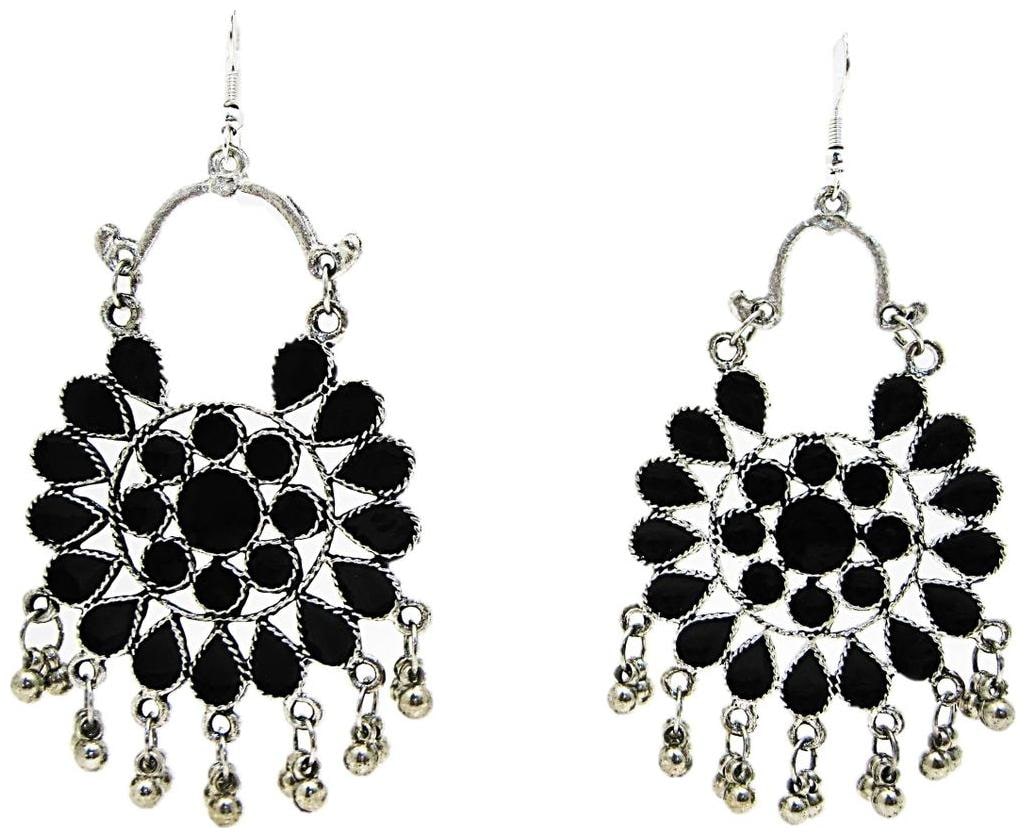

muccasacra Good Looking Tribal Afghani n Kashmiri Style Alloy Stone Dangle Earring