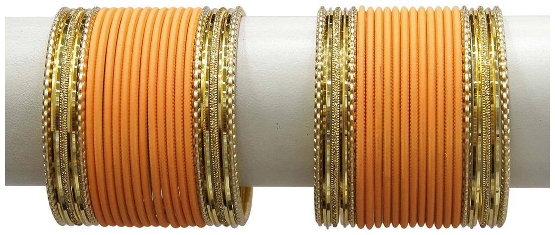 

MUCH MORE Decent Turmeric Party Wear Bangles For Women s