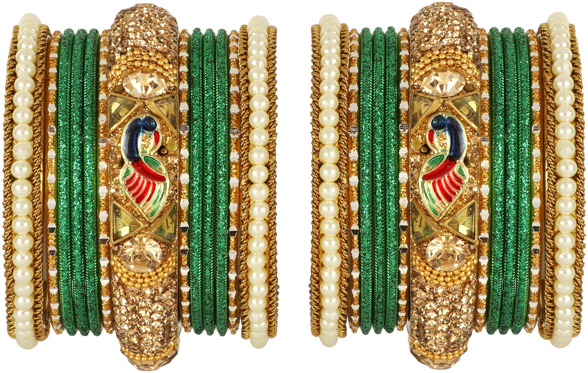 

MUCH-MORE Ethnic Design Work Charming Bangle Set For Women Wedding Jewellery