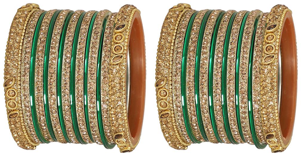 

MUCH-MORE Ethnic Bangles Traditional Party-Wear Set For Women