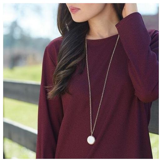

Mud Pie MF6 Women s Jewelry Rowena Reversible Medallion Necklace 8603239 Choose