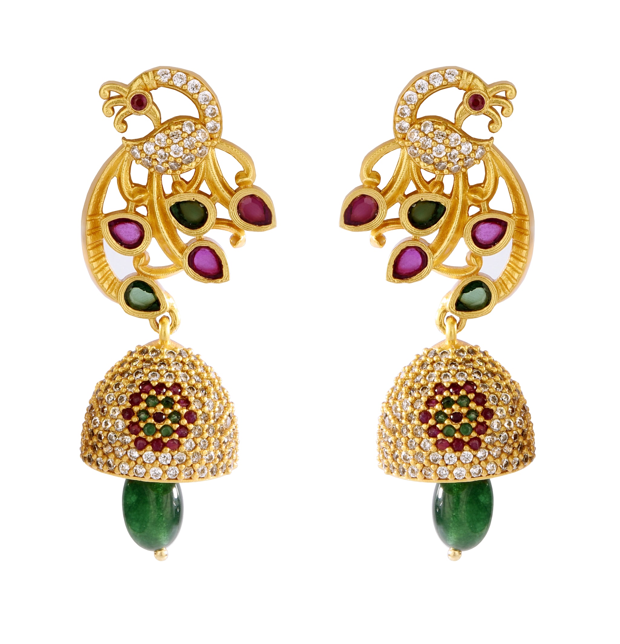 

Mukutmoni American Diamond Latest Stylish Jhumka Earrings For Girls And Women