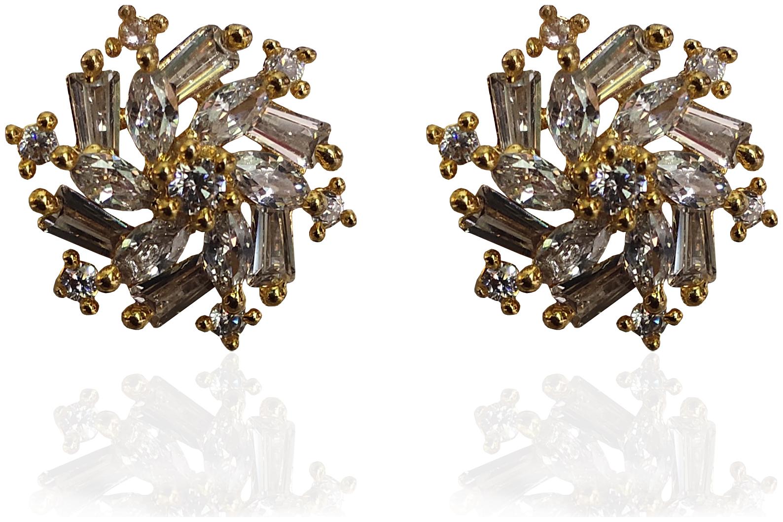 

Mukutmoni Exclusive CZ stone Fancy Tops Earrings For Girls And Women