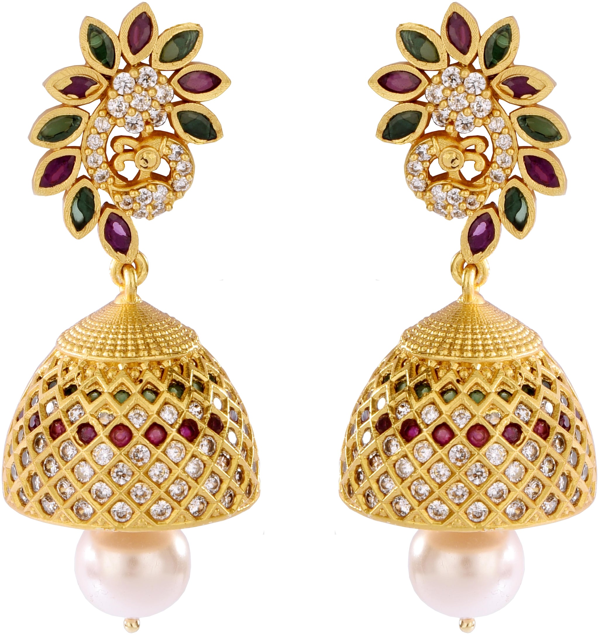 

Mukutmoni Stylish Matte Gold Fancy Party Wear Jhumka For Girls And Women