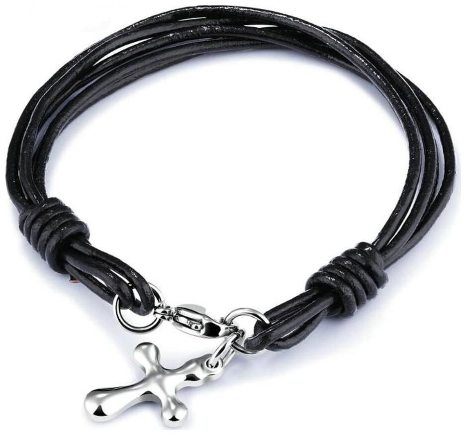 

Multi layer dark brown color of Leather Bracelet with god symbol H19