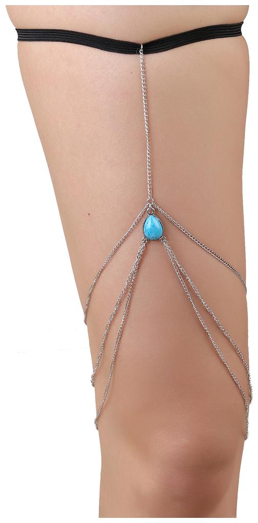 

Multi Layer Stone Thigh Chain
