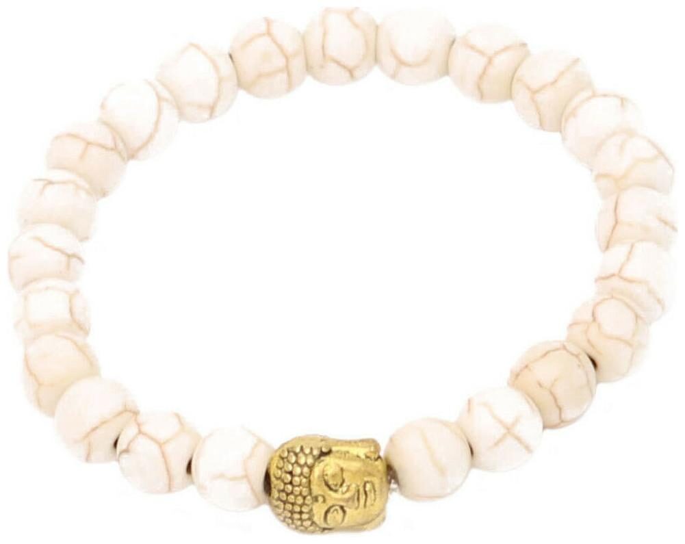 

Natural Stone Beads Energy Meditation Stretch Bracelet Double Heads Buddha