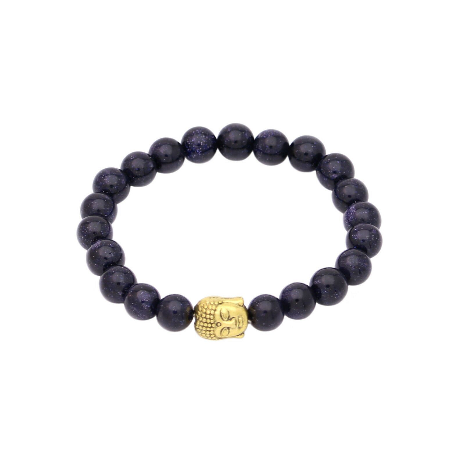 

Natural Stone Beads Energy Meditation Stretch Bracelet Double Heads Buddha