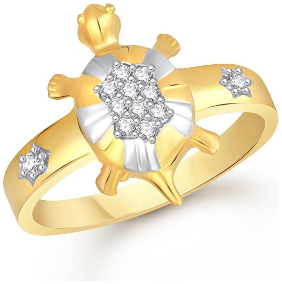 

NETRA CREATION Money Tortoise Gold Plated Alloy Brass Cubic Zirconia Finger Ring for Women and Men NFR509G