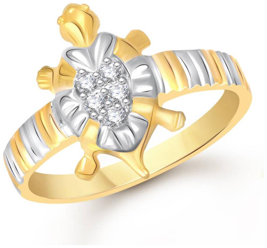 

NETRA CREATION Money Tortoise Gold Plated Alloy Brass Cubic Zirconia Finger Ring for Women and Men NFR511G